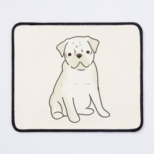 Item preview, White Pug illustration  designed and sold by Artofmayara.