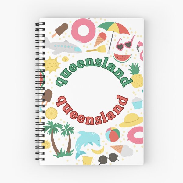 Item preview, Queensland Vacation Icons Wreath Design designed and sold by TeeSocio.