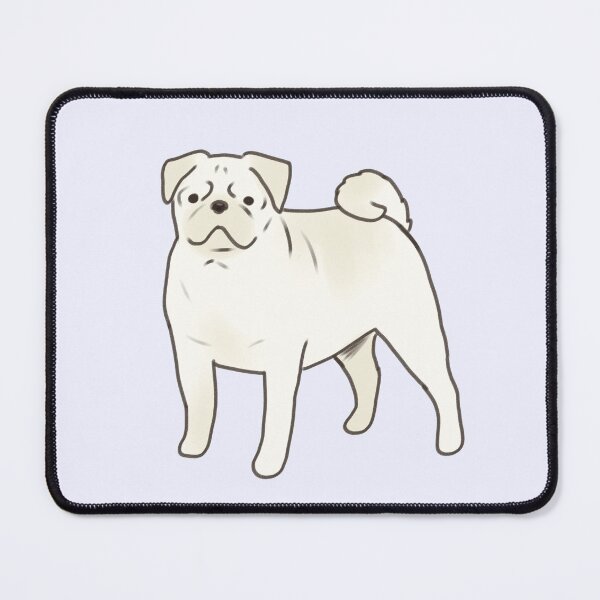Item preview, White Pug art designed and sold by Artofmayara.