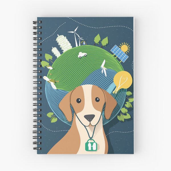 Item preview, Cartoon image of dog and green world concept. designed and sold by PhotoSticker-YY.