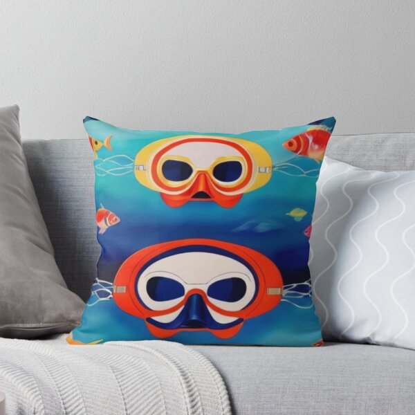 Item preview, Underwater Adventure: Vibrant Diving Masks and Ocean Depths designed and sold by Golimh71.