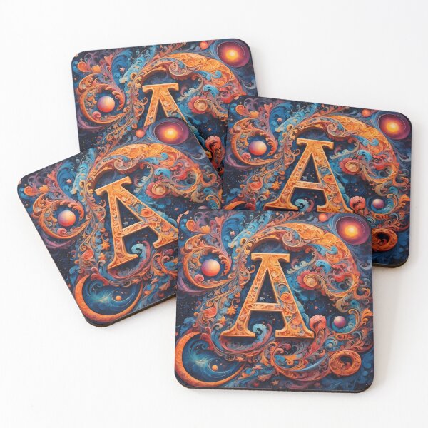 Item preview, The Letter A. set on a galaxy background. designed and sold by FocusedArt.