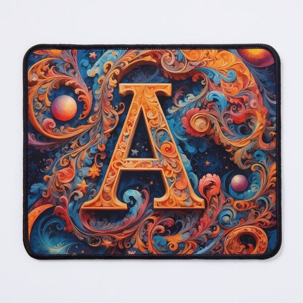 Item preview, The Letter A. set on a galaxy background. designed and sold by FocusedArt.