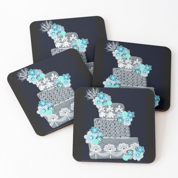 Item preview, Best wishes black aqua cake designed and sold by bekki smith.
