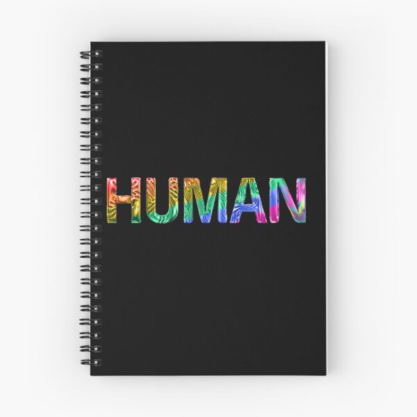 Aperçu de l'œuvre HUMAIN, ballon chromé, typographie sur le thème LGBT du drapeau arc-en-ciel créée et vendue par TQDitty.