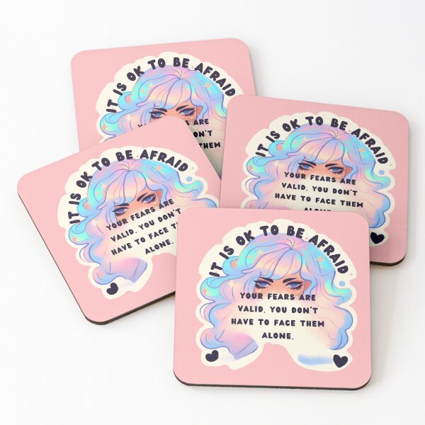 Item preview, Pastel Holographic Watercolor Sticker: Validating Fear, Normalizing Emotion designed and sold by Queueka.