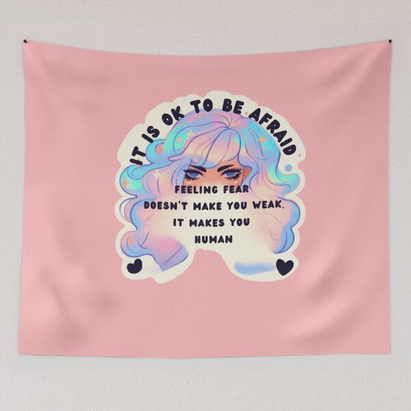 Item preview, Pastel Holographic Watercolor Sticker: Validating Fear, Normalizing Emotion designed and sold by Queueka.