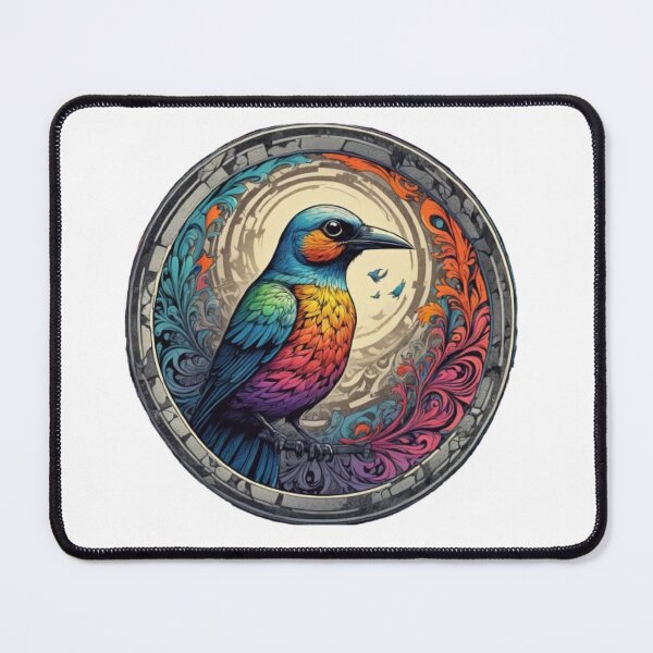 Item preview, Mystical Colorful Bird in watercolor paint designed and sold by EmeraldCauldren.