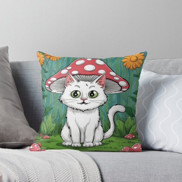 Aperçu de l'œuvre Chat champignon blanc créée et vendue par FanaticB.