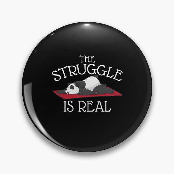 Item preview, Funny Panda Yoga Gym Exercise Gift The Struggle is Real designed and sold by Captain Mood.