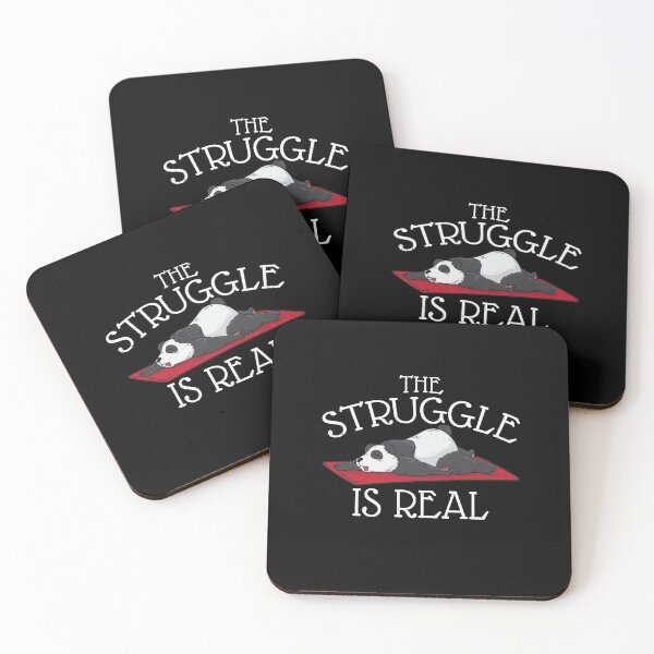 Item preview, Funny Panda Yoga Gym Exercise Gift The Struggle is Real designed and sold by Captain Mood.