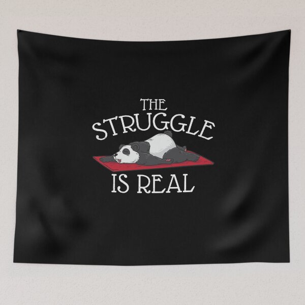 Item preview, Funny Panda Yoga Gym Exercise Gift The Struggle is Real designed and sold by Captain Mood.