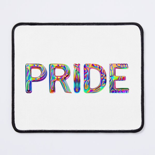 Aperçu de l'œuvre PRIDE, Chrome irisé, Hyperpop Chromaflair Typographique créée et vendue par TQDitty.