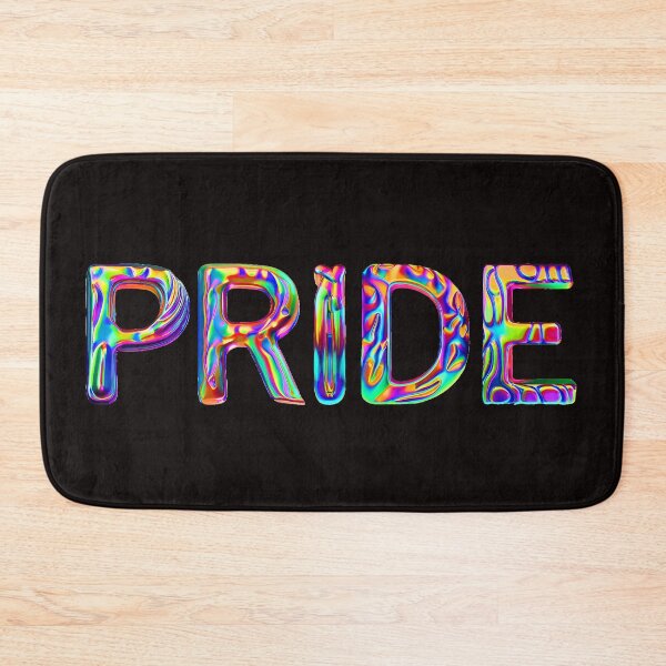 Artikelvorschau, PRIDE, Chrom schillernd, Hyperpop Chromaflair Typographic entworfen und verkauft von TQDitty.