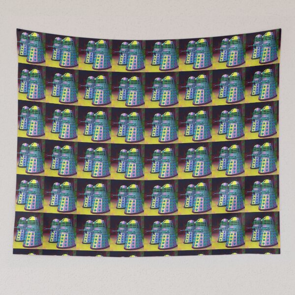 Item preview, Colourful Daleks art portrait designed and sold by Pinkgnomie.