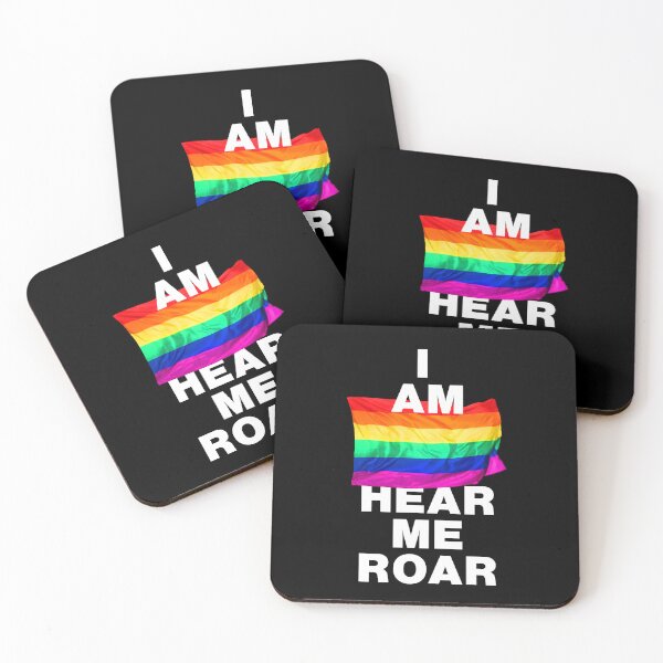 Item preview, I am LGBT, Hear Me Roar, Original Waving LGBT Pride Flag designed and sold by TQDitty.