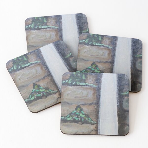 Item preview, Glance at Water fall on rocks with algae designed and sold by annenambiro.