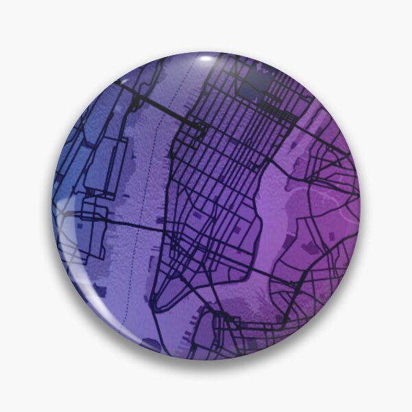 Item preview, New York City Minimalist Map Art (purple) designed and sold by MapMyCity.