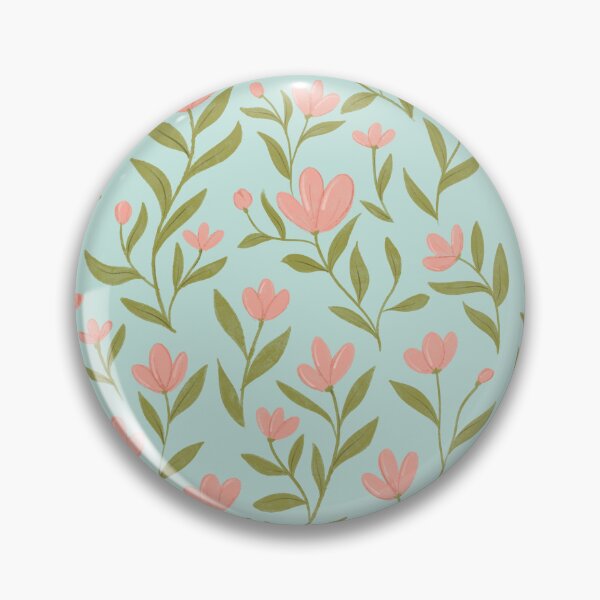 Item preview, Pink Flowers on Light Blue designed and sold by Daniela Isceri.