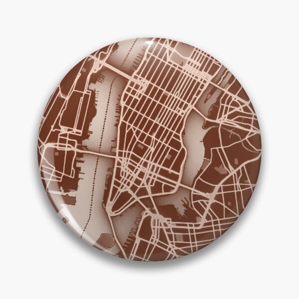 Artikelvorschau, Minimalistische Kartenkunst von New York City (Bronze) entworfen und verkauft von MapMyCity.