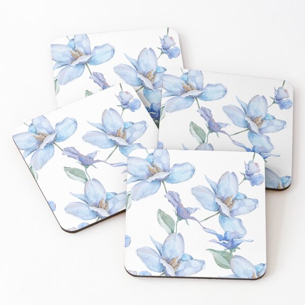 Artikelvorschau, Farbpalette - Blaue Blumen Fantasie entworfen und verkauft von TheKangiri.
