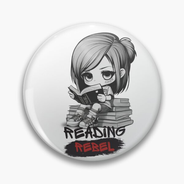 Item preview, Chibi Girl Reader &  "Reading Rebel" designed and sold by MusesWhispers.
