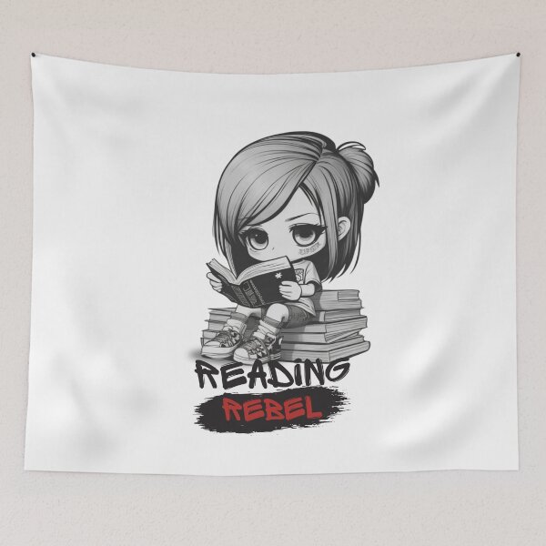 Item preview, Chibi Girl Reader &  "Reading Rebel" designed and sold by MusesWhispers.