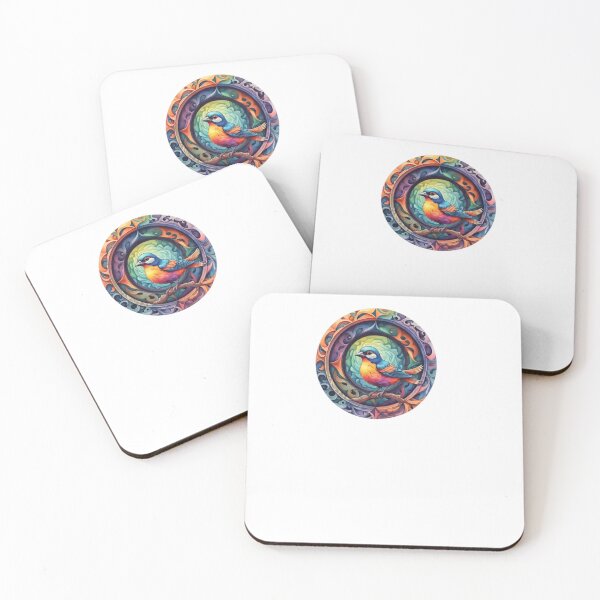 Item preview, Mystical Colorful Vibrant Bird in watercolor paint designed and sold by EmeraldCauldren.