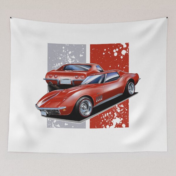 Item preview, Hand drawn art of Corvette C3 designed and sold by Petrolhead T-Shirts and Art.