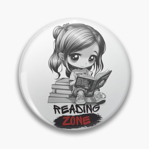 Item preview, Chibi Girl Reader &  "Reading Zone" designed and sold by MusesWhispers.
