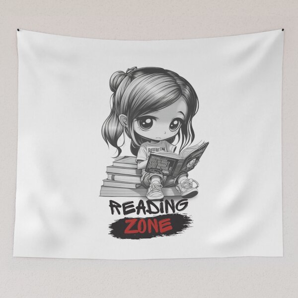 Item preview, Chibi Girl Reader &  "Reading Zone" designed and sold by MusesWhispers.