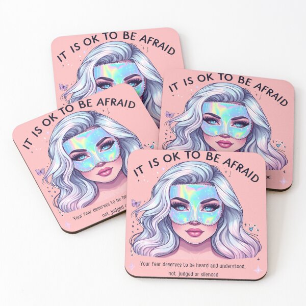Item preview, Pastel Holographic Watercolor Sticker: Validating Fear, Normalizing Emotion designed and sold by Queueka.