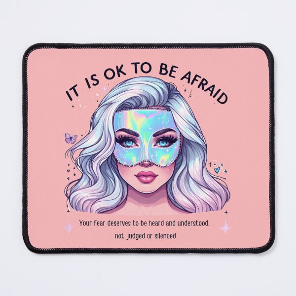 Item preview, Pastel Holographic Watercolor Sticker: Validating Fear, Normalizing Emotion designed and sold by Queueka.