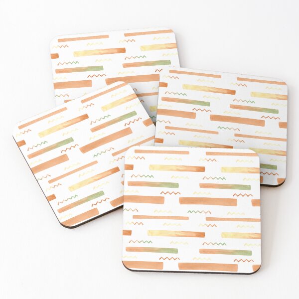 Item preview, Serene Stripes and Zigzags: Light Brown and Green Pattern designed and sold by Lessonsprint.