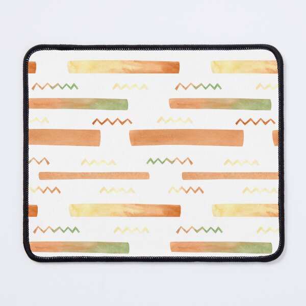 Item preview, Serene Stripes and Zigzags: Light Brown and Green Pattern designed and sold by Lessonsprint.