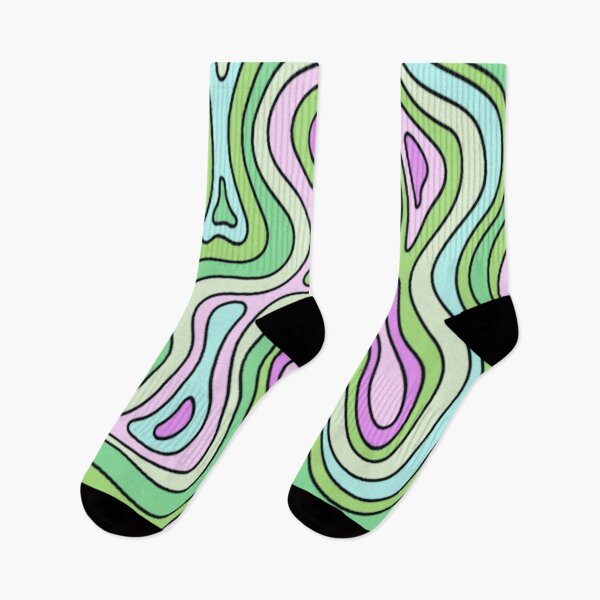 Item preview, Remolinos Trippy Verde Púrpura designed and sold by everything4eva.