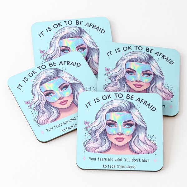 Item preview, Pastel Holographic Watercolor Sticker: Validating Fear, Normalizing Emotion designed and sold by Queueka.