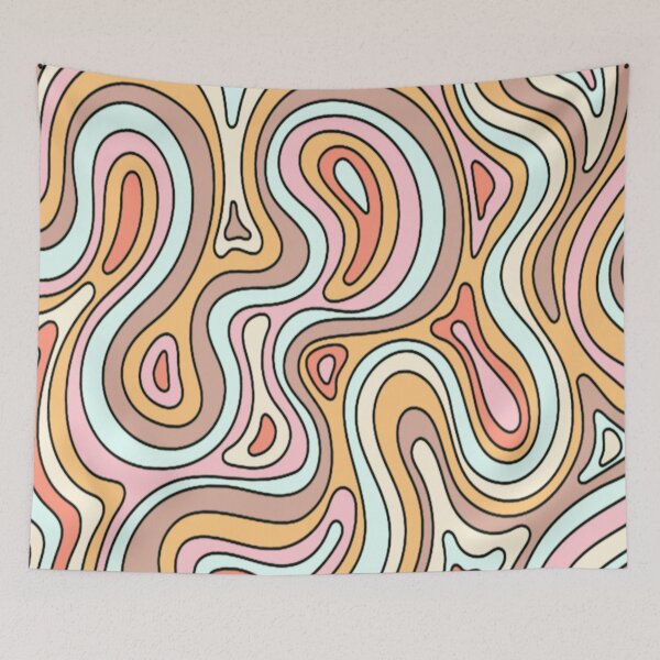 Item preview, Pastel Orange Trippy Swirls designed and sold by everything4eva.