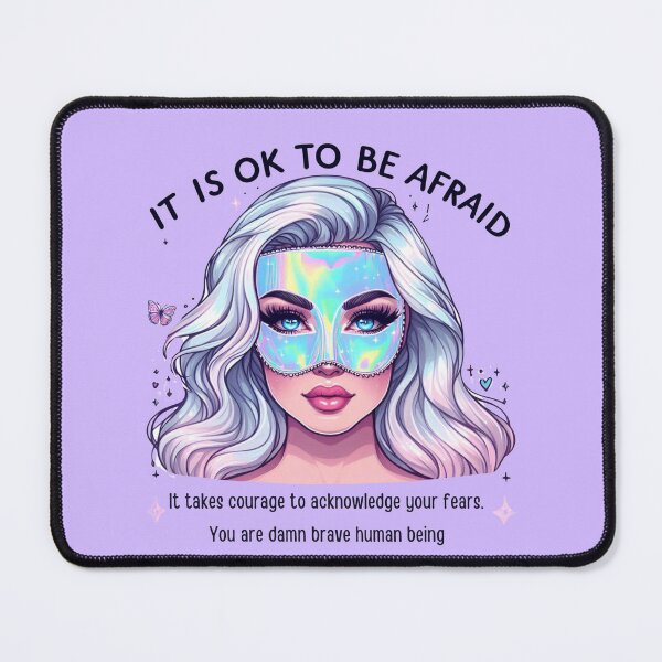 Item preview, Pastel Holographic Watercolor Sticker: Validating Fear, Normalizing Emotion designed and sold by Queueka.