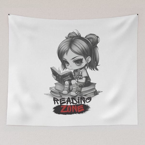 Item preview, Chibi Girl Reader &  "Reading Zone" designed and sold by MusesWhispers.