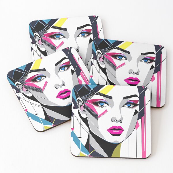 Item preview, Digital Illustration of Woman With Blue Eyes and Bold Makeup designed and sold by AutoPics.