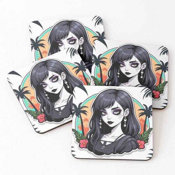 Item preview, Summer Goth Girl in the Jungle - Tropigoth designed and sold by MadnessEnvelope.