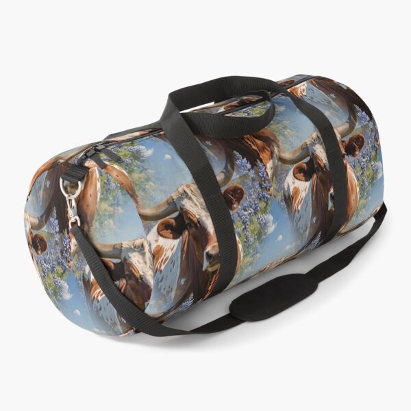 Item preview, Texan Cattle Breed Surrounded By Blue Lupins Pattern designed and sold by taiche.