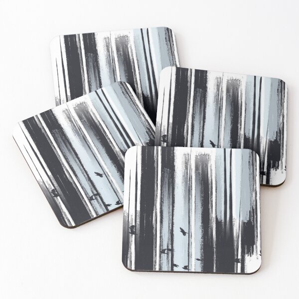 Item preview, Modern sky scrapers and black birds 1- minimalist abstract designed and sold by navitalidesign.