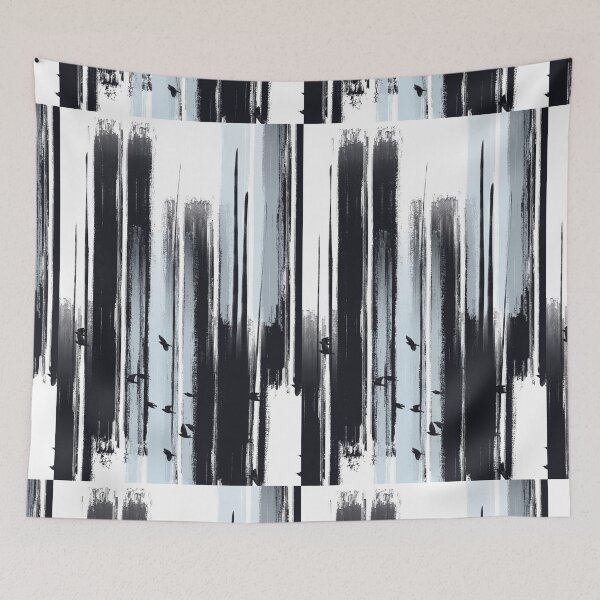 Item preview, Modern sky scrapers and black birds 1- minimalist abstract designed and sold by navitalidesign.
