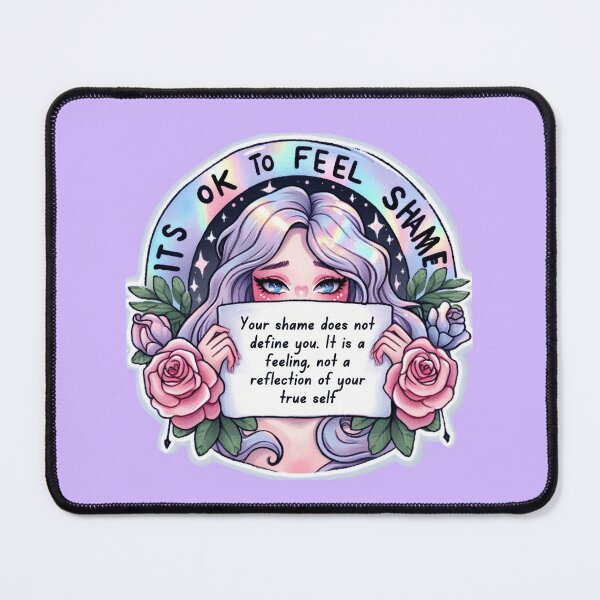 Item preview, Pastel Holographic Watercolor Sticker: Acknowledging Shame, Embracing Self-Worth designed and sold by Queueka.
