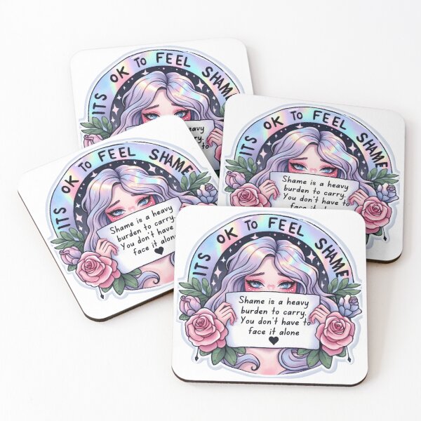 Item preview,  Pastel Holographic Watercolor Sticker: Acknowledging Shame, Embracing Self-Worth designed and sold by Queueka.