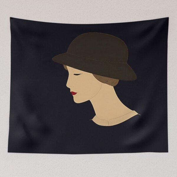 Item preview, Minimalist Modern Abstract Face: simple design art print designed and sold by DepartToArt.