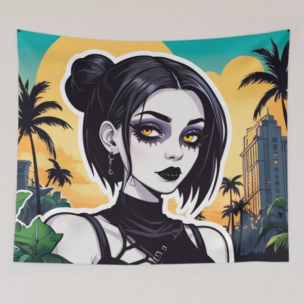 Aperçu de l'œuvre Fille Gothique Tropicale Exotique Été créée et vendue par MadnessEnvelope.