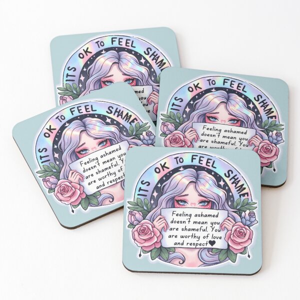 Item preview,   Pastel Holographic Watercolor Sticker: Acknowledging Shame, Embracing Self-Worth designed and sold by Queueka.
